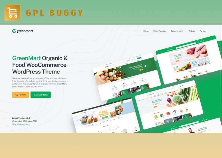 GreenMart 4.0.17 – Organic & Food WooCommerce WordPress Theme gplbuggy